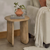 Outlet - Imogen Chalked Mango Wood Side Table