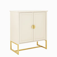 Outlet - Ines 2 Door Sideboard - Taupe & Gold legs