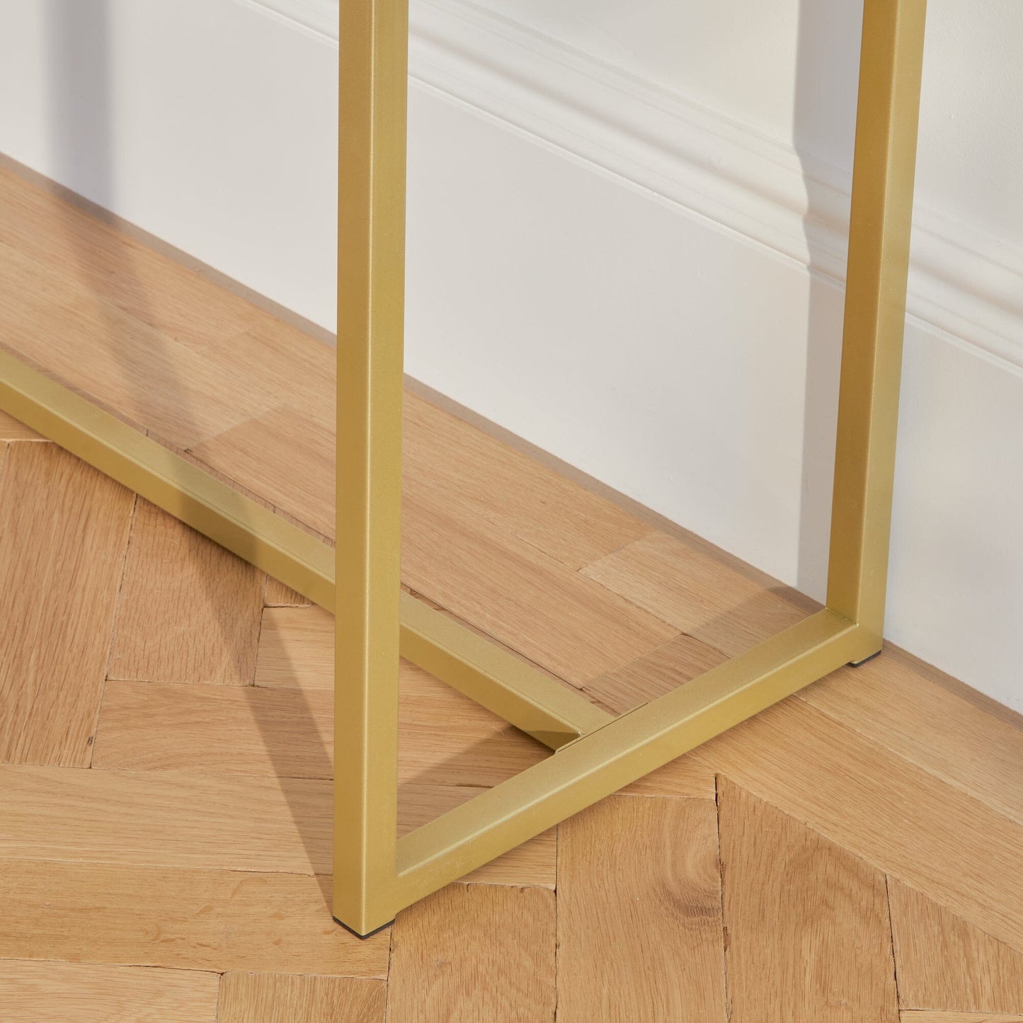 Outlet - Ines 2 Drawer Console Table - Taupe & Gold