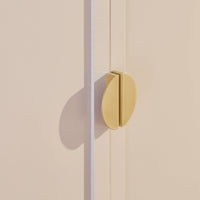 Outlet - Ines 2 Door Sideboard - Taupe & Gold legs