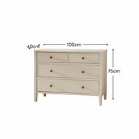 Ivy 4 Drawer Chest of Drawers - Ivory White