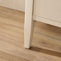 Ivy 2 Drawer Bedside Table - Ivory White