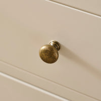 Ivy 2 Drawer Bedside Table - Ivory White