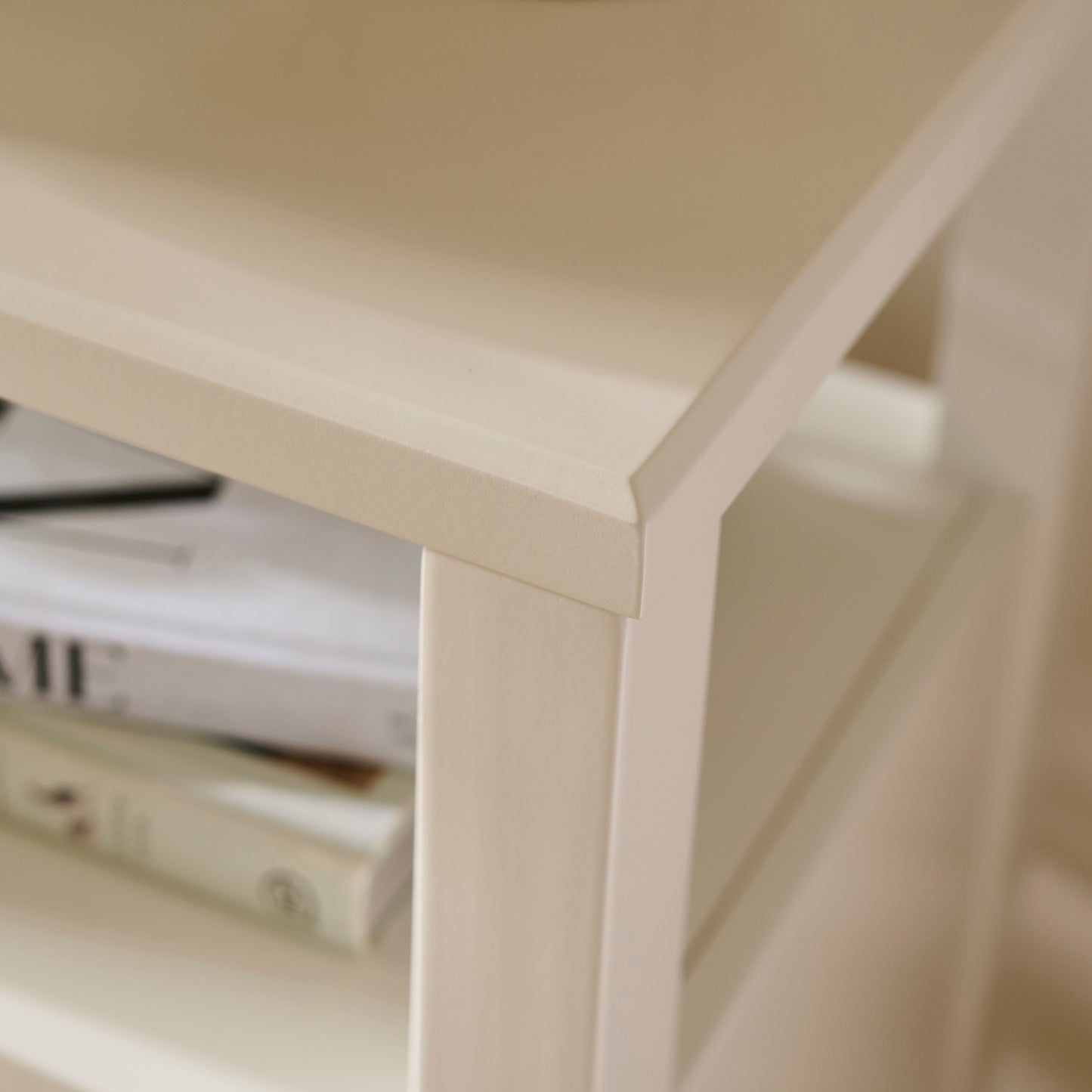 Outlet - Ivy 2 Drawer Bedside Table - Ivory White