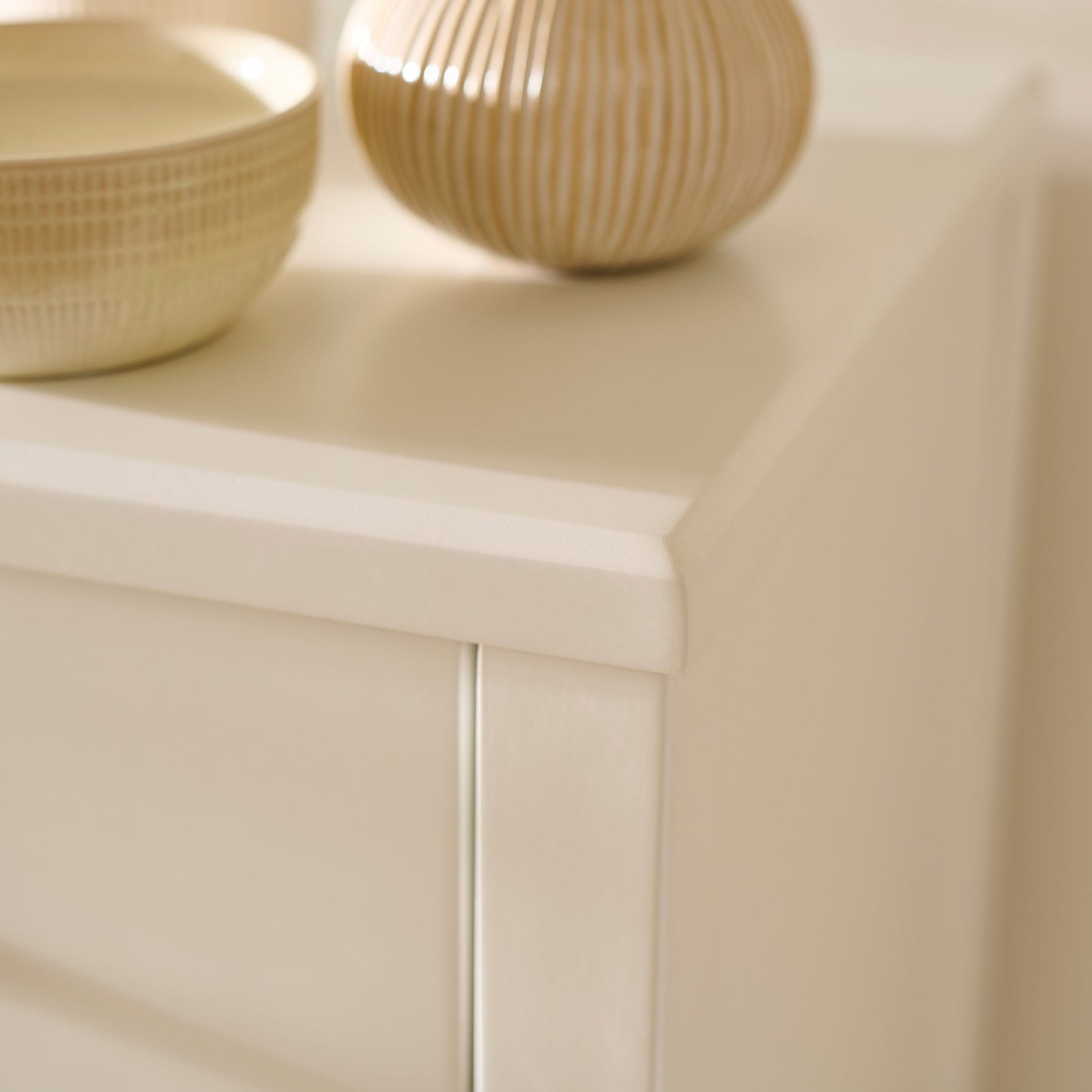 Ivy 5 Drawer Tall Chest of Drawers - Ivory White