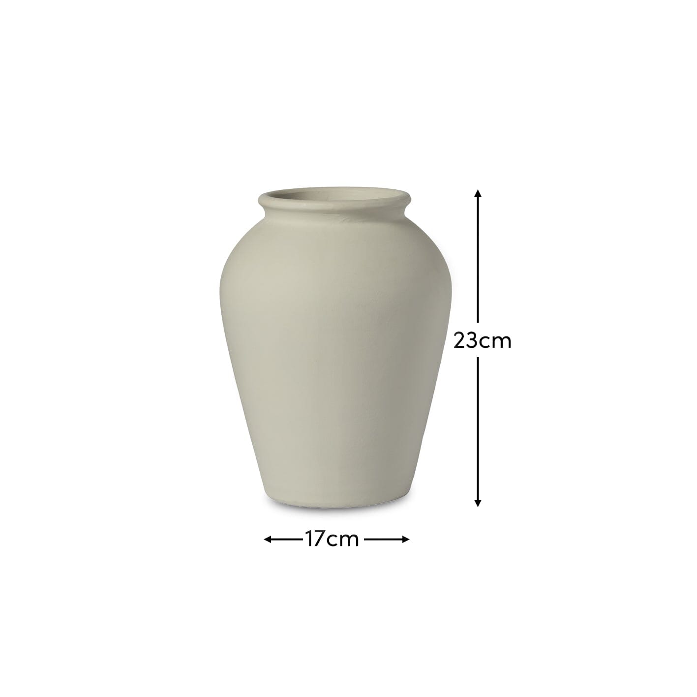 Outlet - Kalera 23cm Terracotta Vase - Off White