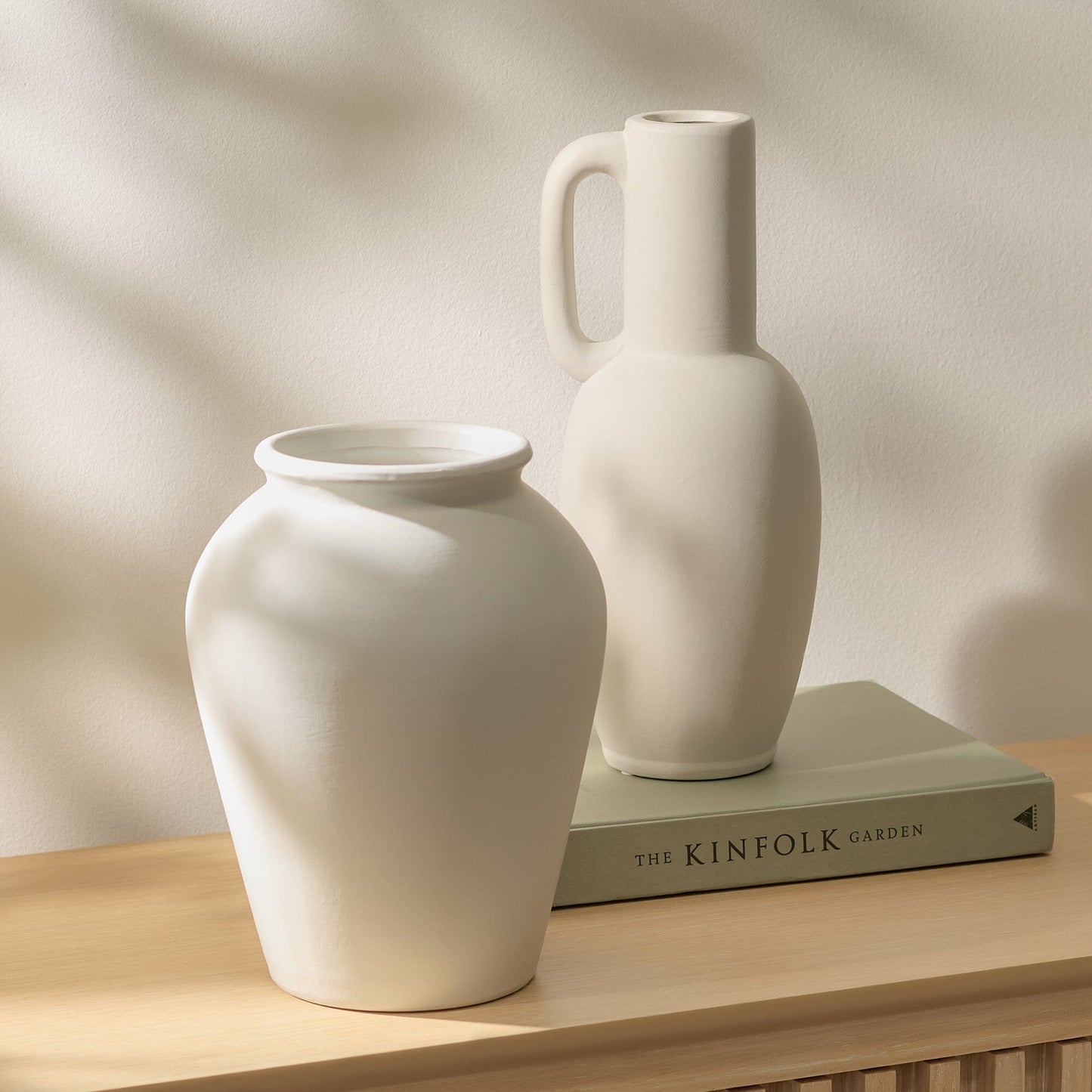 Outlet - Kalera 23cm Terracotta Vase - Off White
