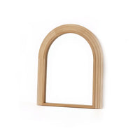 Outlet - Kubu 90 x 77cm Wooden Arch Mirror - Whitewash