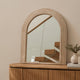 Outlet - Kubu 90 x 77cm Wooden Arch Mirror - Whitewash