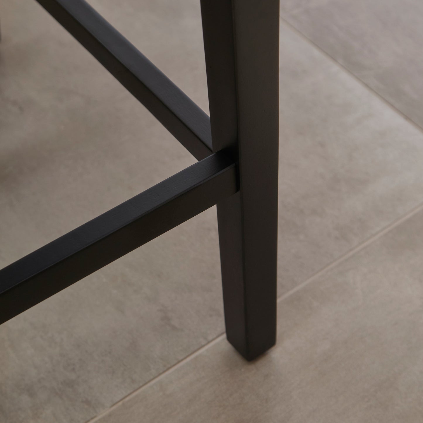 Outlet - Nolan Boucle Bar Stool - Black Oak Legs