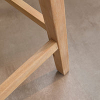 Outlet - Nolan Fawn Linen Bar Stool - Whitewash Oak Legs