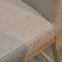 Outlet - Nolan Fawn Linen Bar Stool - Whitewash Oak Legs