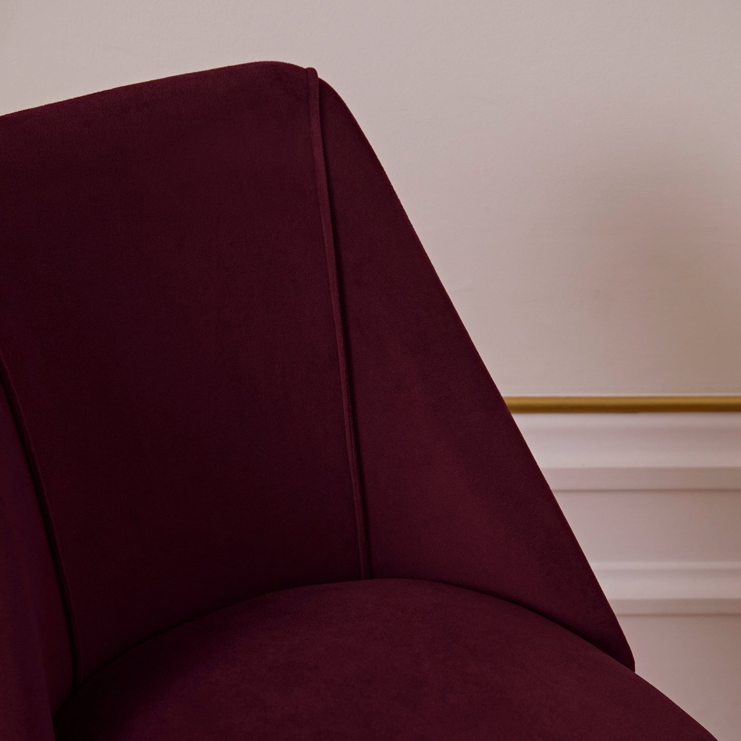 Outlet - Freya Burgundy Red Dining Chair - Set of 2 - Black Oak Legs