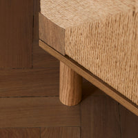 Outlet - Paloma Natural Weave 3 Door Large Sideboard - Natural Oak