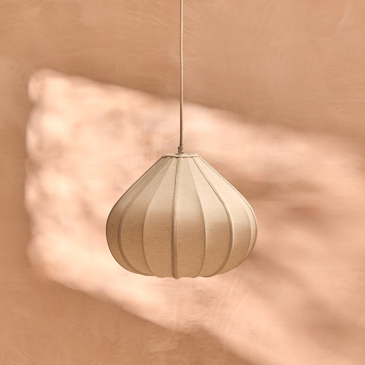 Lahsun 36cm Fabric Pendant Light - Natural