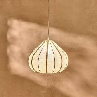compare product Lahsun 36cm Fabric Pendant Light - Natural