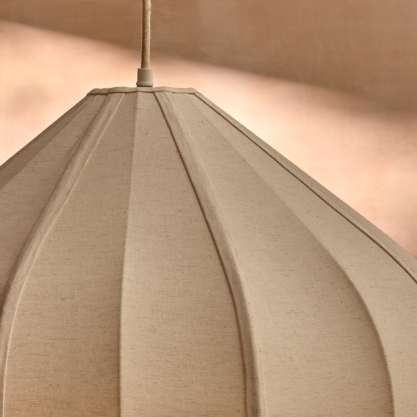Lahsun 36cm Fabric Pendant Light - Natural