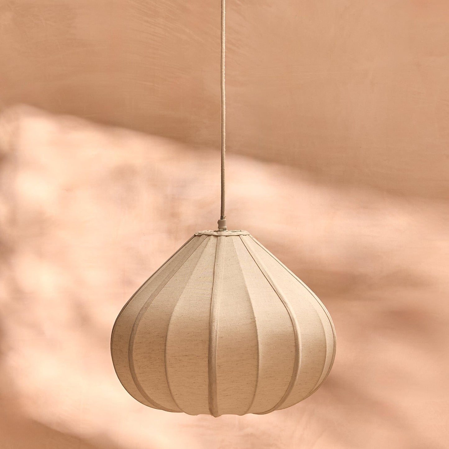 Lahsun 46cm Fabric Pendant Light - Natural