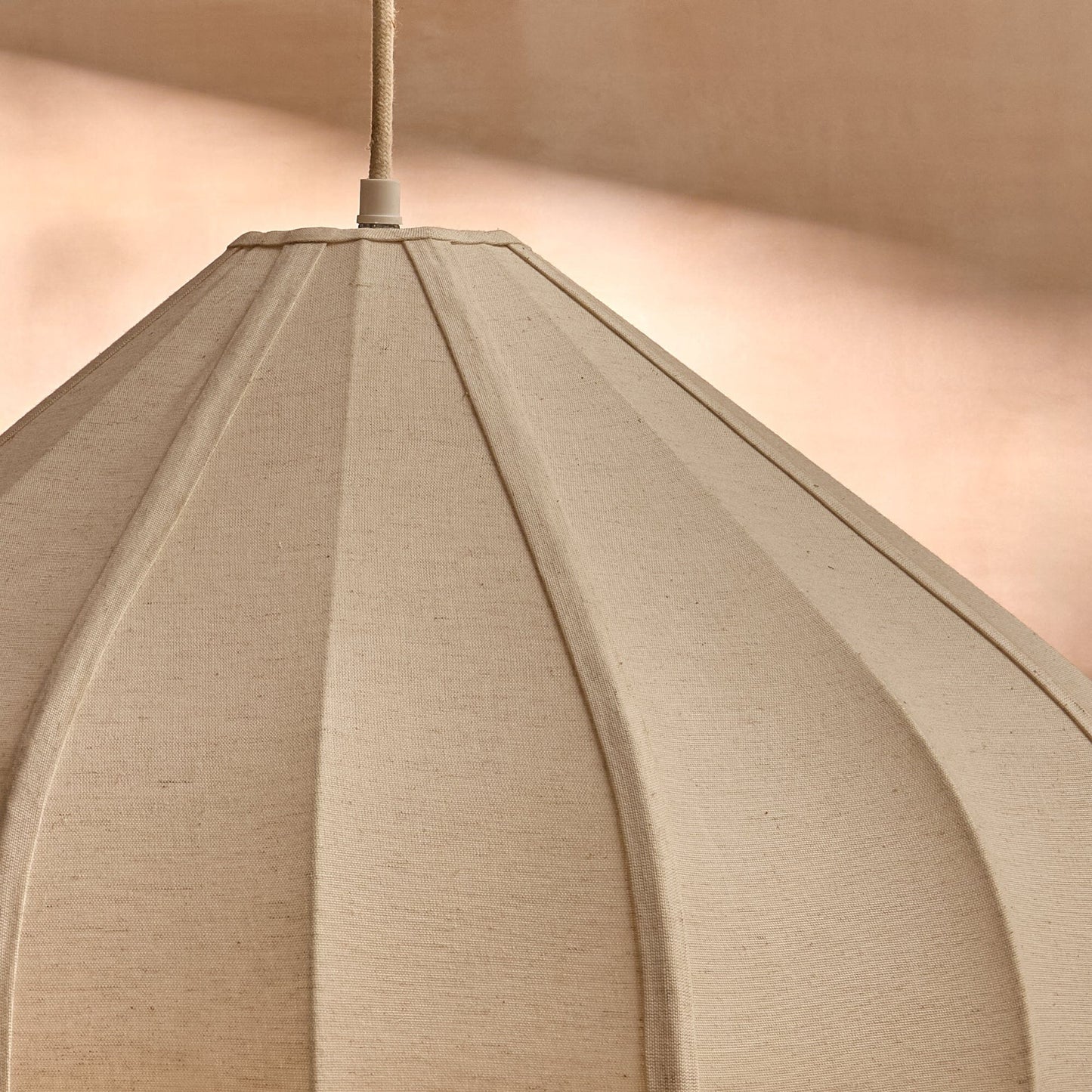 Lahsun 56cm Fabric Pendant Light - Natural