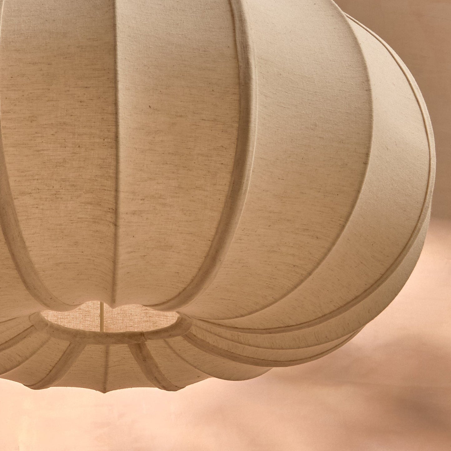 Lahsun 56cm Fabric Pendant Light - Natural
