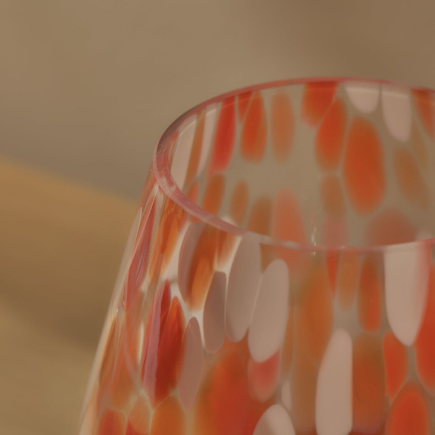 Outlet - Lazio 17cm Glass Vase - Paprika Confetti
