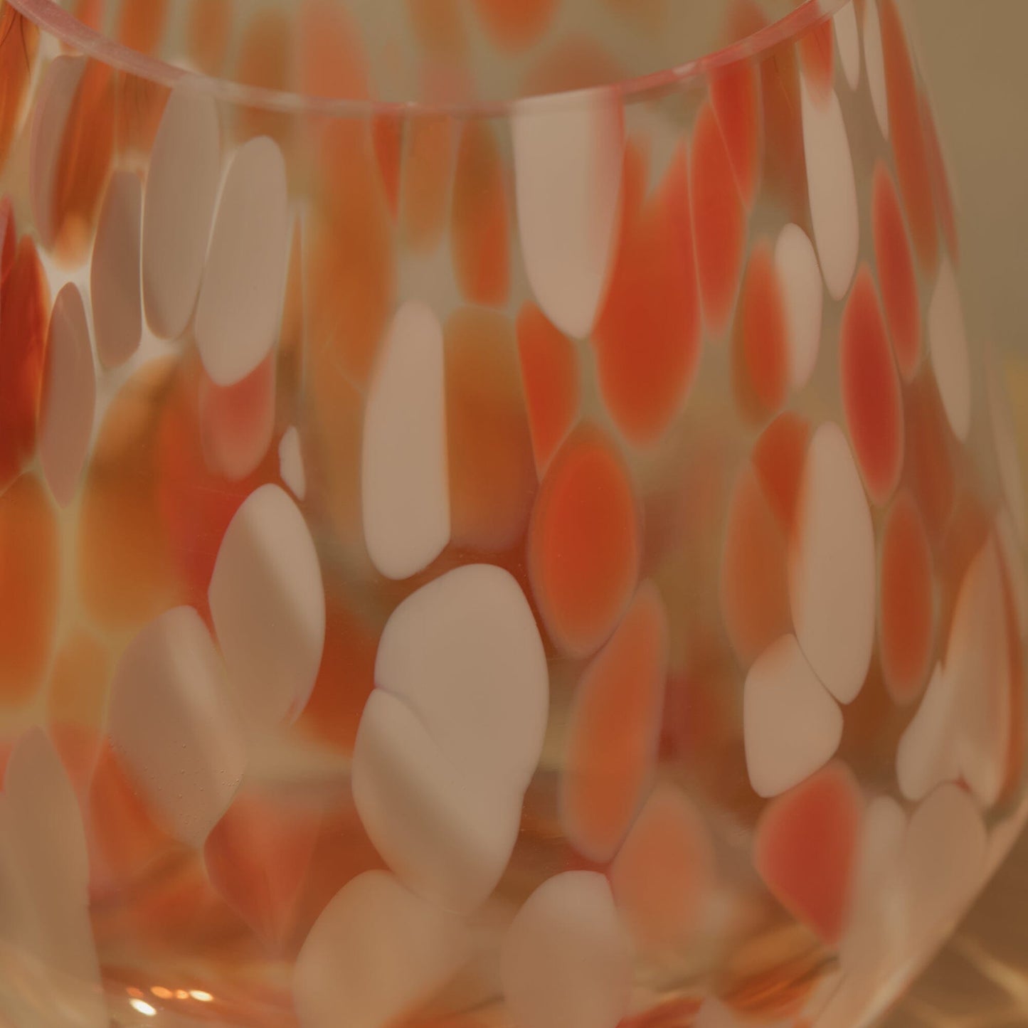 Outlet - Lazio 17cm Glass Vase - Paprika Confetti