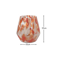 Outlet - Lazio 17cm Glass Vase - Paprika Confetti