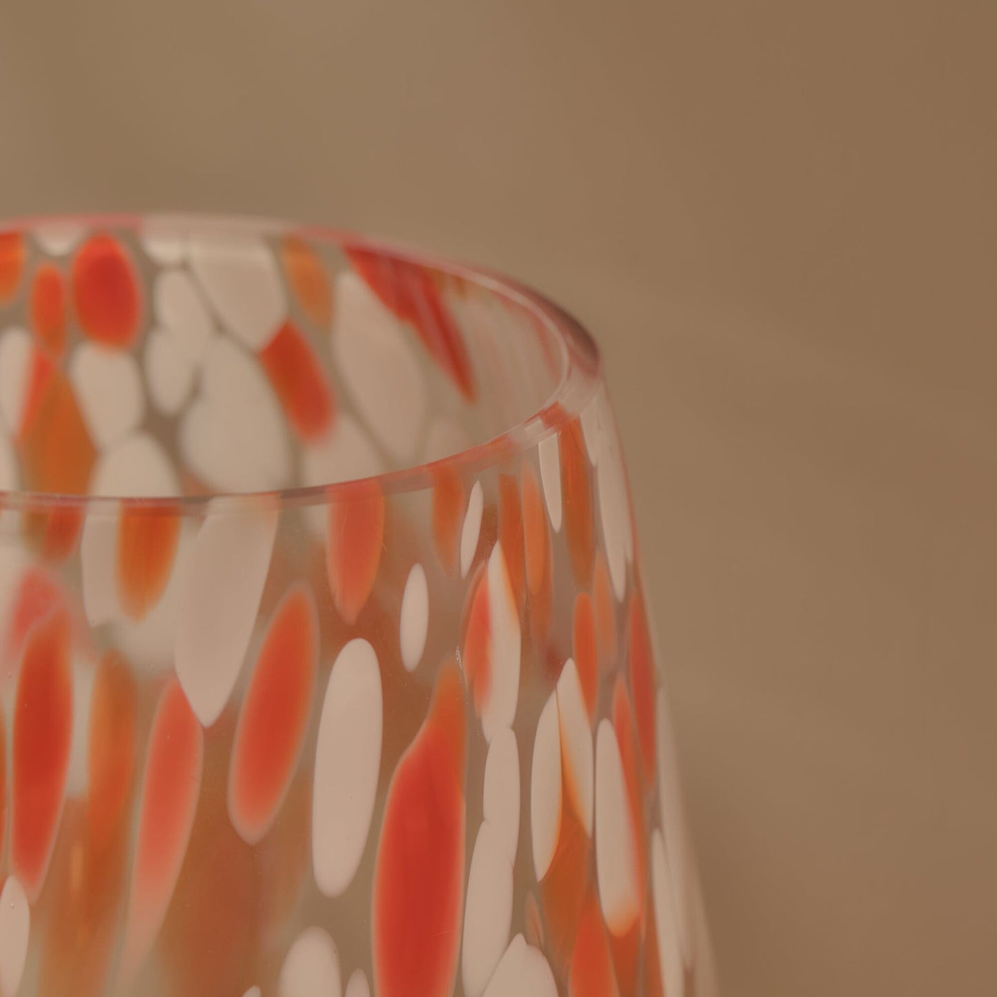 Outlet - Lazio 28cm Glass Vase - Paprika Confetti