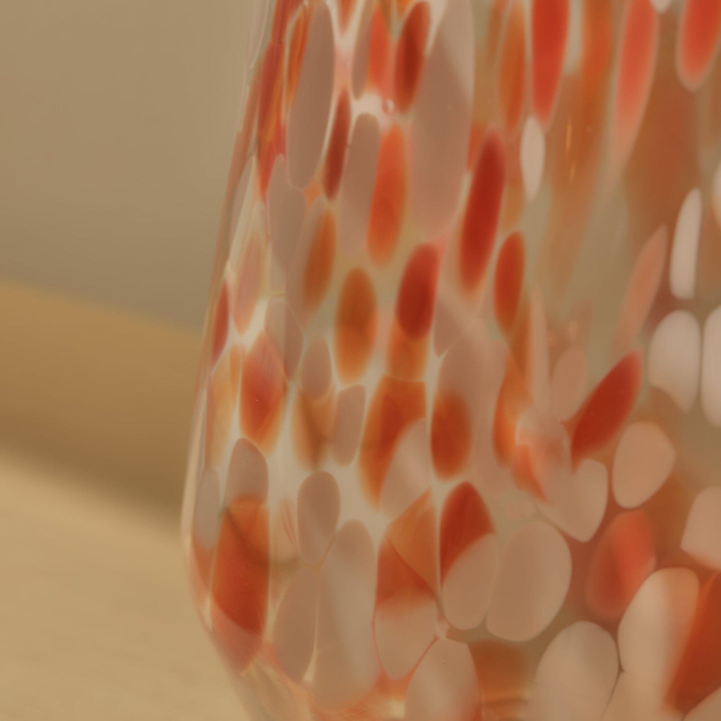 Outlet - Lazio 28cm Glass Vase - Paprika Confetti