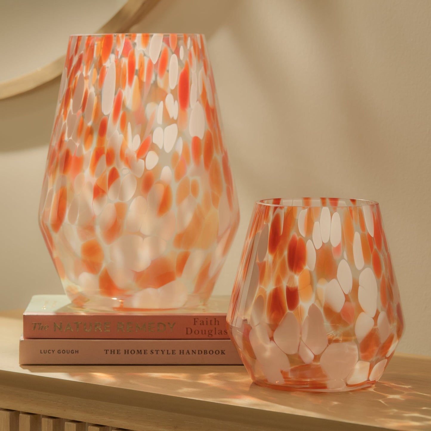 Outlet - Lazio 28cm Glass Vase - Paprika Confetti