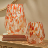 Outlet - Lazio 17cm Glass Vase - Paprika Confetti