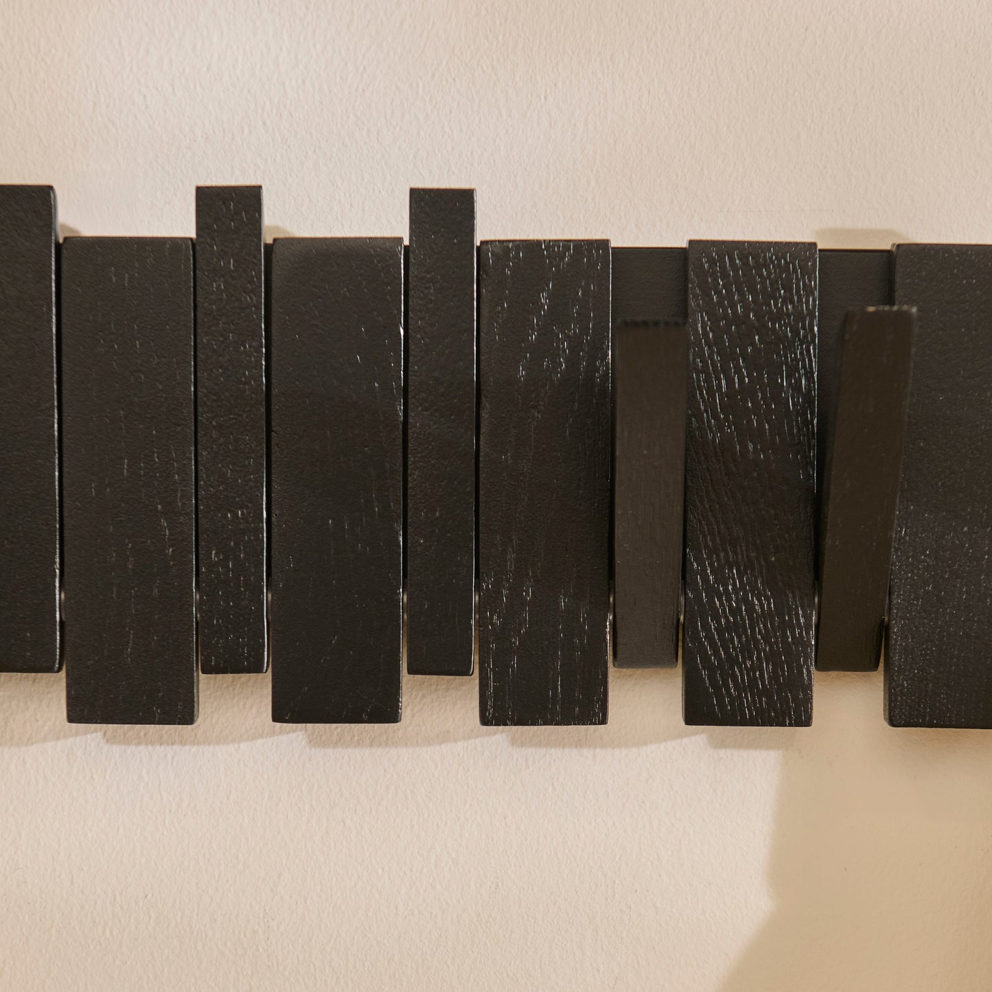 Outlet - Lowell Wooden Folding Coat Rack - Black Oak