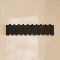 Outlet - Lowell Wooden Folding Coat Rack - Black Oak