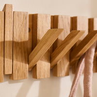 Outlet - Lowell Folding Coat Rack - Pale Oak