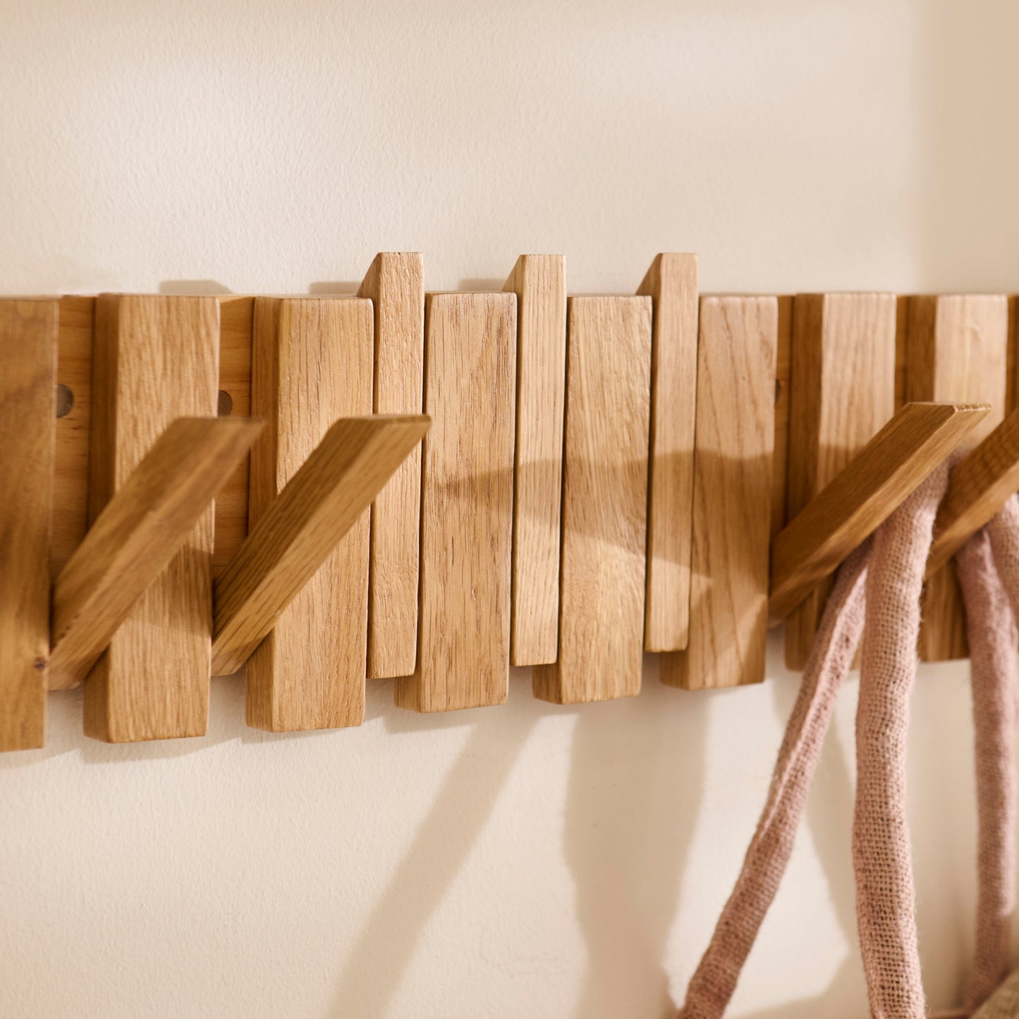Outlet - Lowell Folding Coat Rack - Pale Oak
