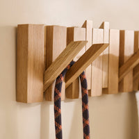 Lowell Whitewash Oak Folding Coat Rack