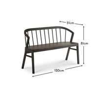 Outlet - Mabel 3 Seater Bench - Black Oak