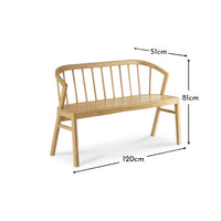 Outlet - Mabel 3 Seater Bench - Pale Oak
