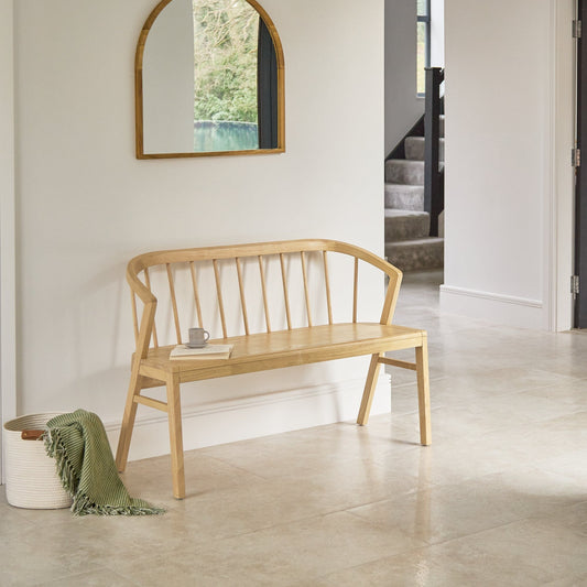 Outlet - Mabel 3 Seater Bench - Pale Oak