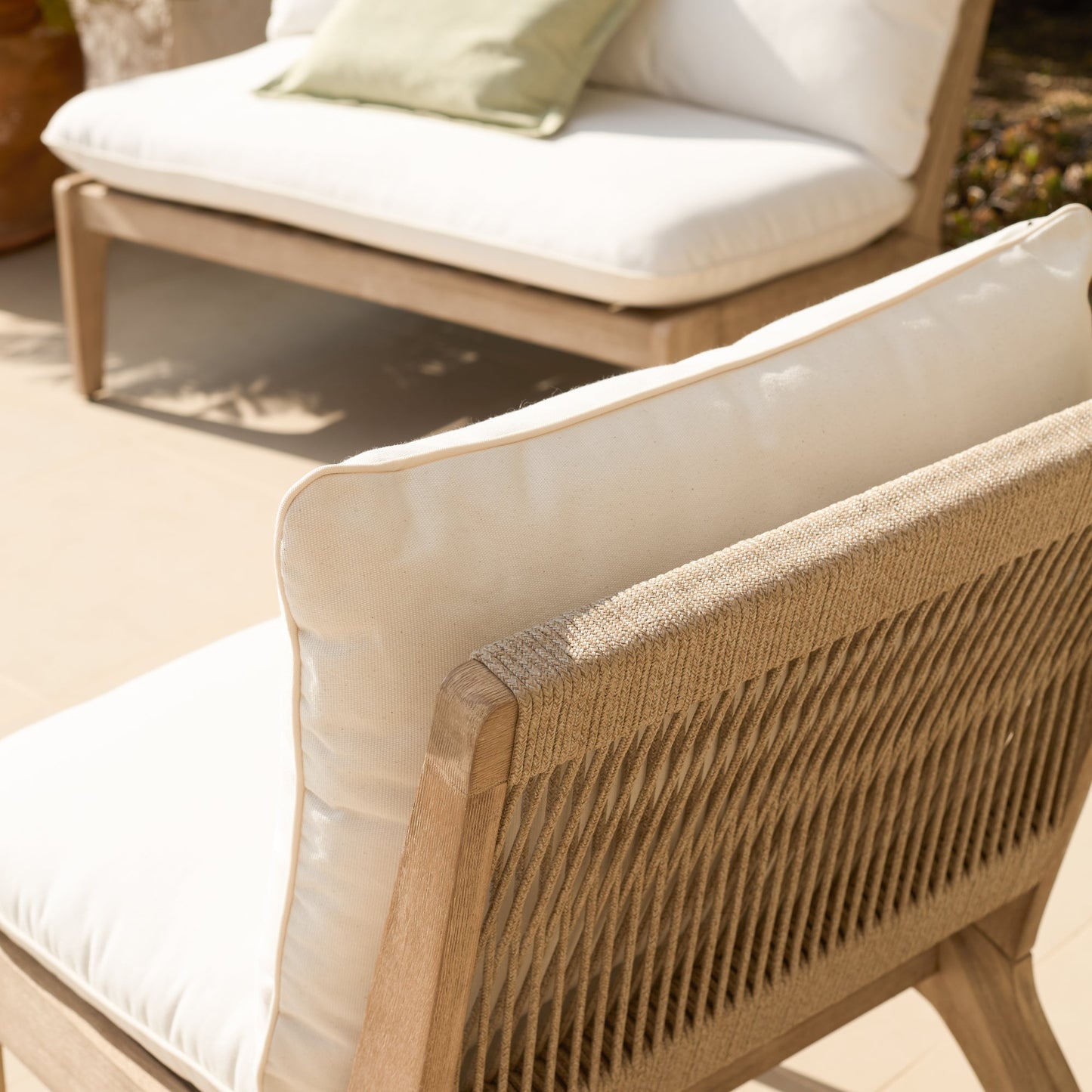 Mali 4 Seater Wooden Garden Sofa Set with Side Table and Coffee Table