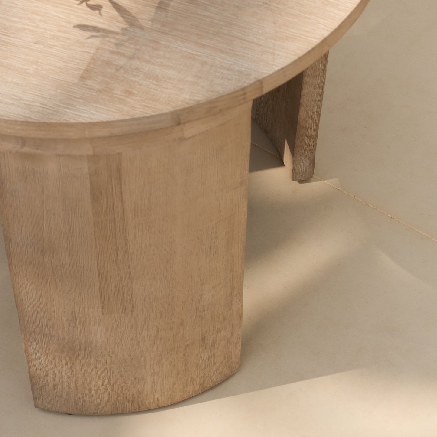 Mali Wooden Garden Side Table - Brushed Light Acacia