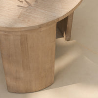 Mali Wooden Garden Side Table - Brushed Light Acacia