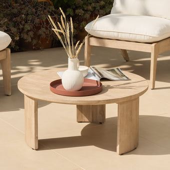 compare product Mali Wooden Garden Coffee Table - Brushed Light Acacia