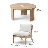 Mali Wooden Garden Bistro Coffee Set