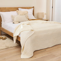 Malton 125x145cm Cotton Bedspread - White