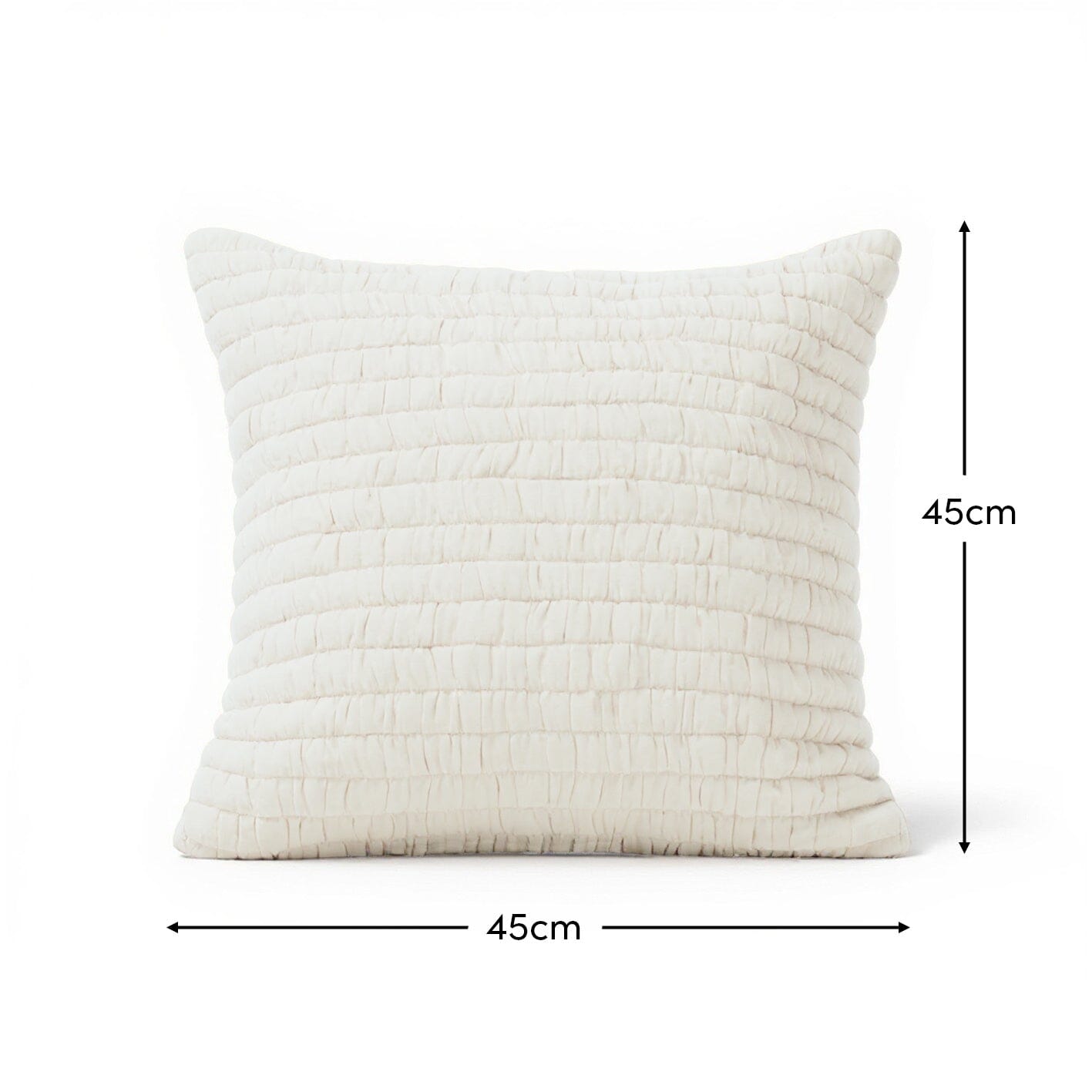 Malton 45 x 45cm Cotton Cushion Cover - White