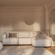 Outlet - Nathalia Right Chaise Corner Sofa - Chalk White Boucle