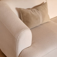 Outlet - Nathalia Right Chaise Corner Sofa - Chalk White Boucle