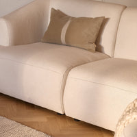 Outlet - Nathalia Right Chaise Corner Sofa - Chalk White Boucle