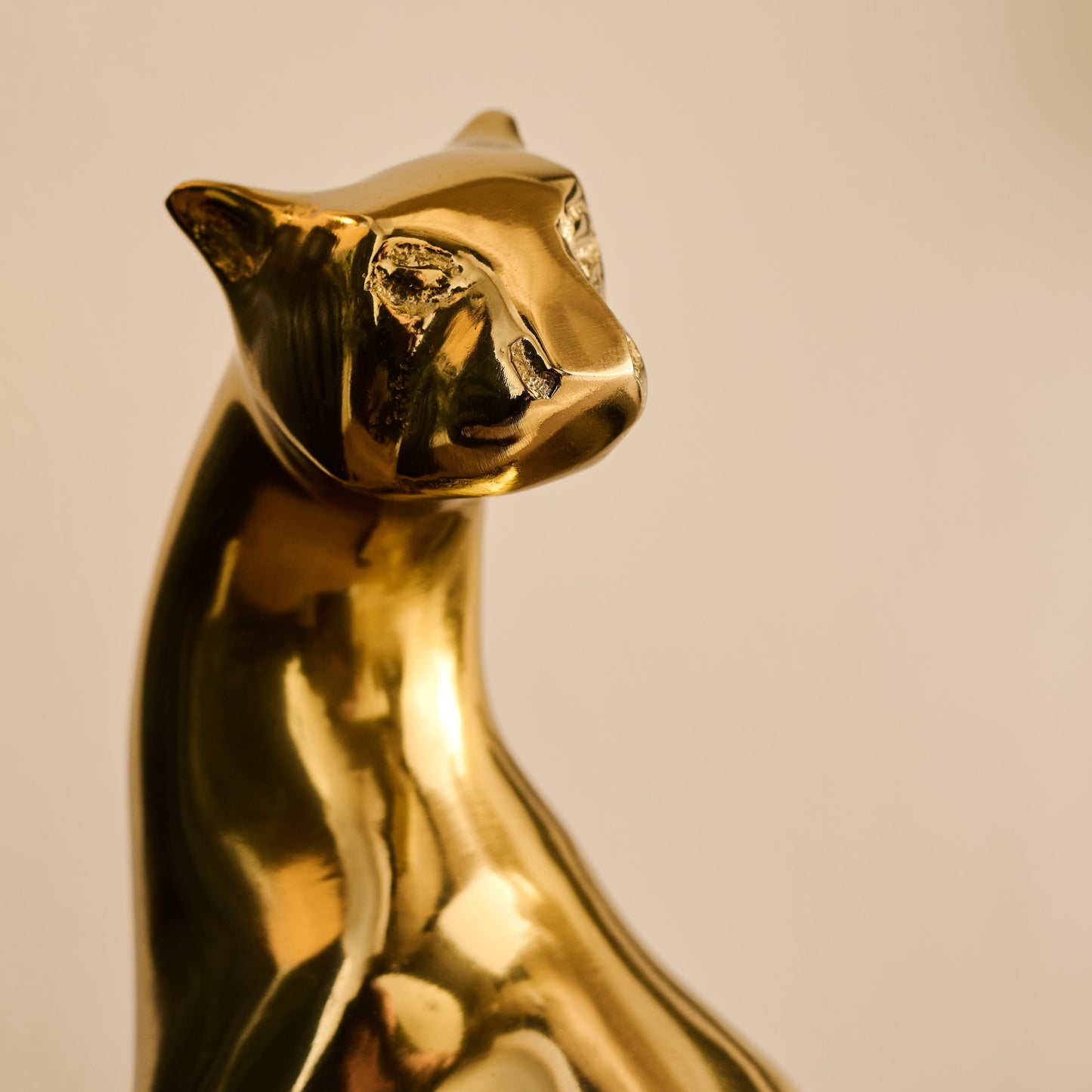 Nakuru 21cm Metal Leopard Ornament - Gold